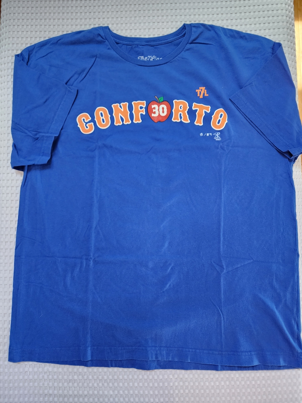 NY Mets 7 Line Army Conforto T Shirt. Like New. 2X